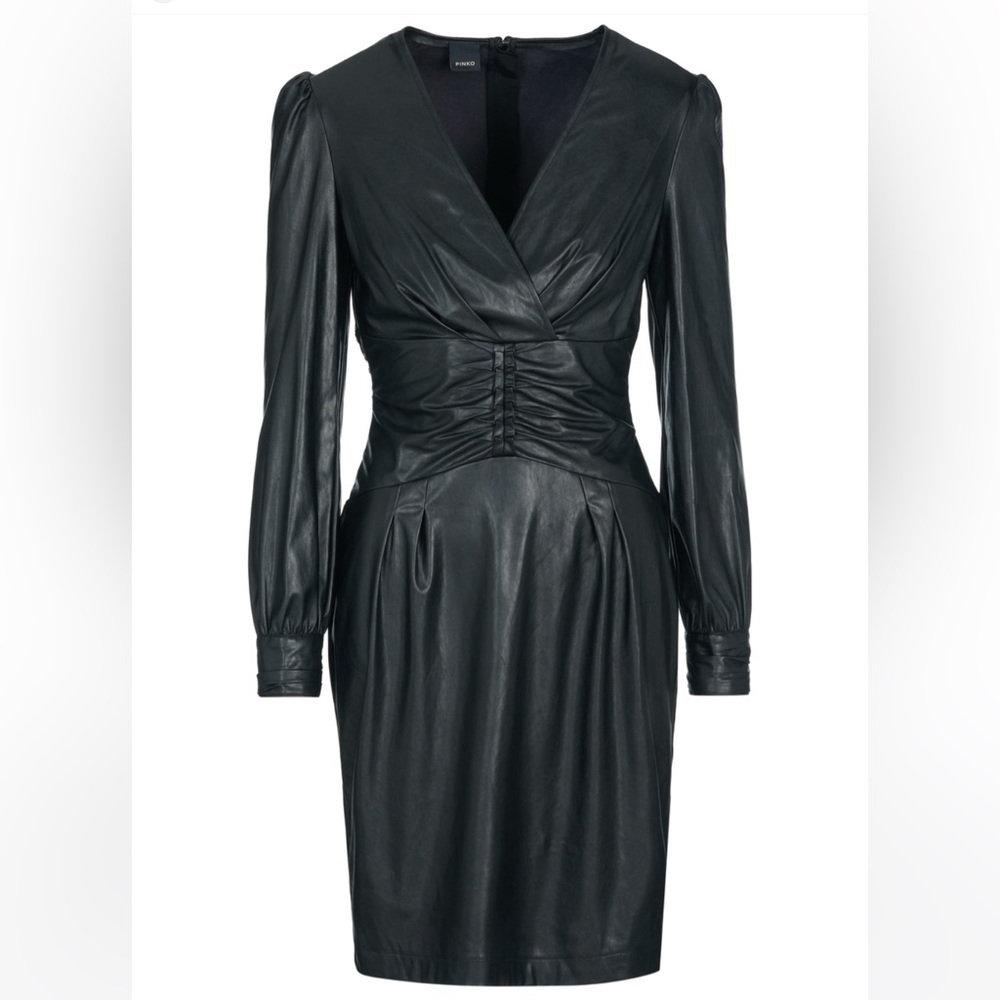 Stunning PINKO Leather Mini Dress